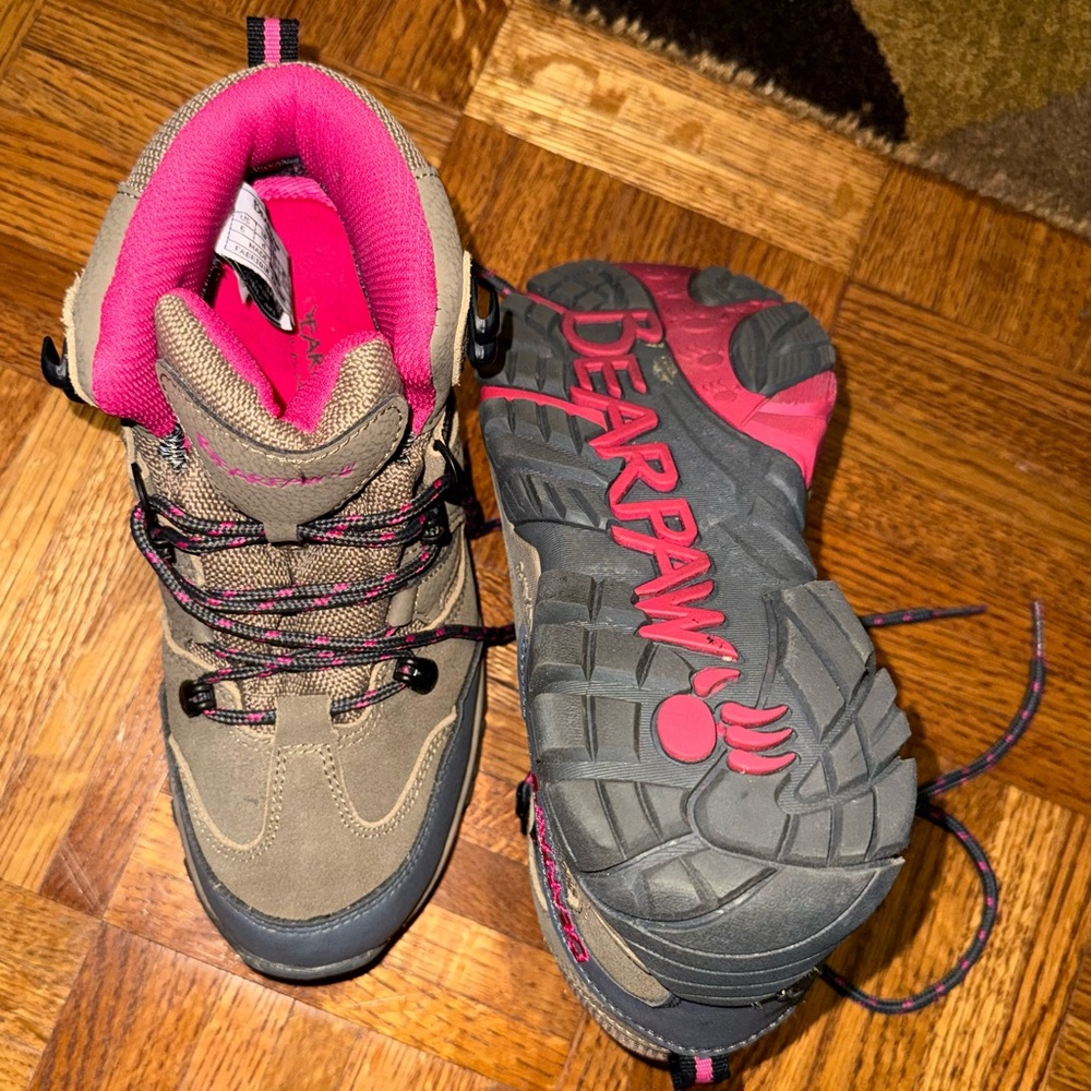 BearPaw Tan and Pink Women's Winter Boots